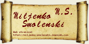 Miljenko Smolenski vizit kartica
